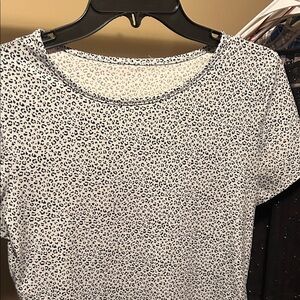 Leopard Print Women's Top - Black and White